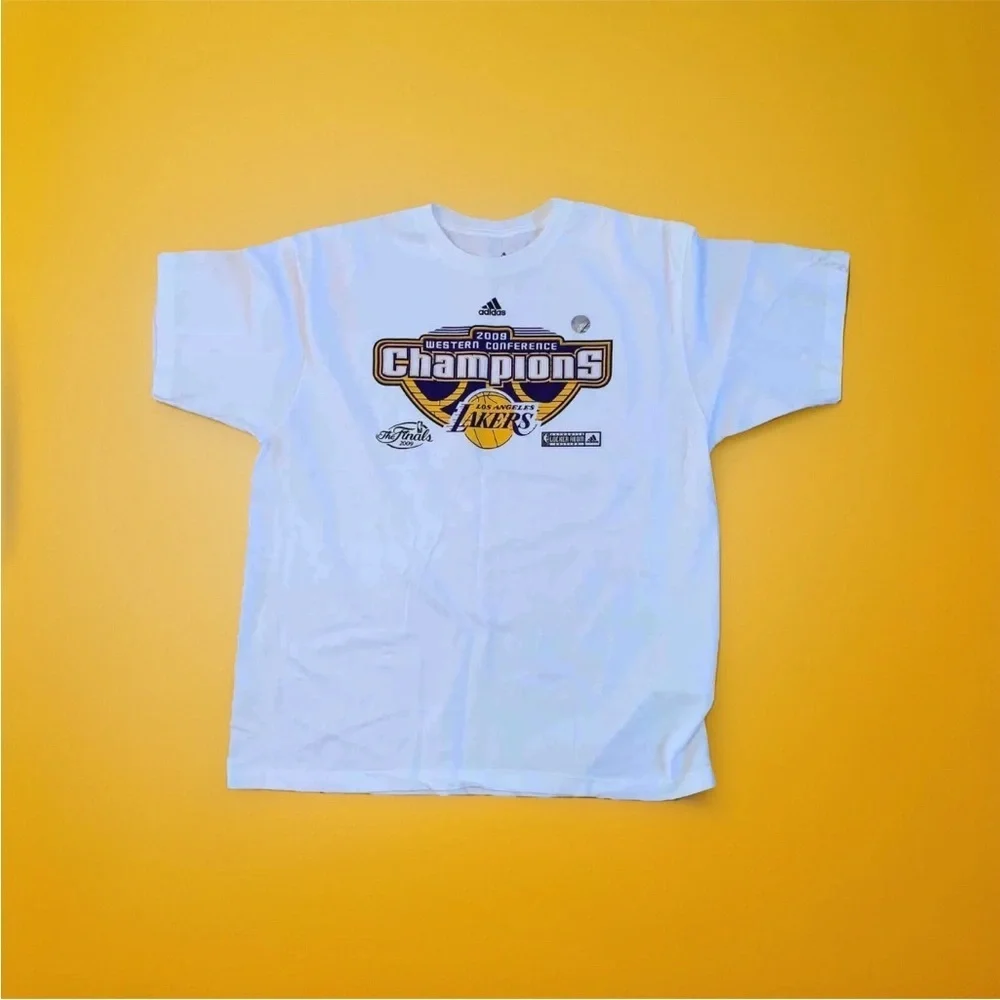 Adidas Los Angeles Lakers 2009 Conference Champions T-shirt Top NOS XL *READ